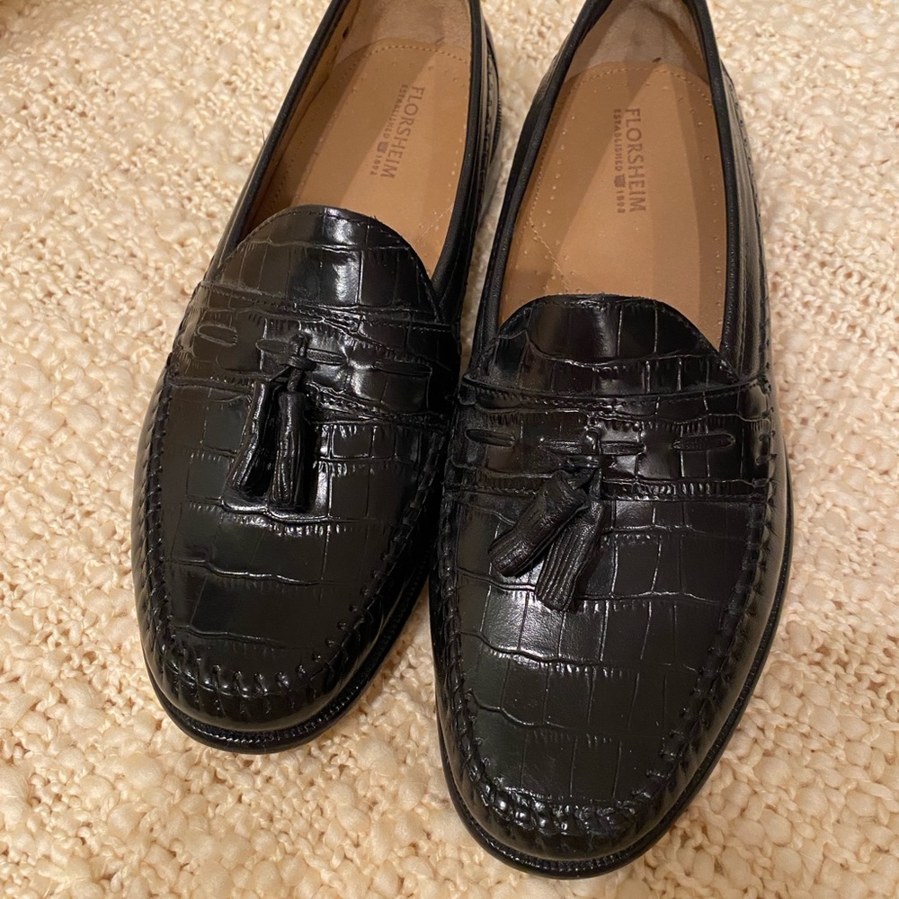 Men’s black tassel loafer 7.5 EEE Florsheim